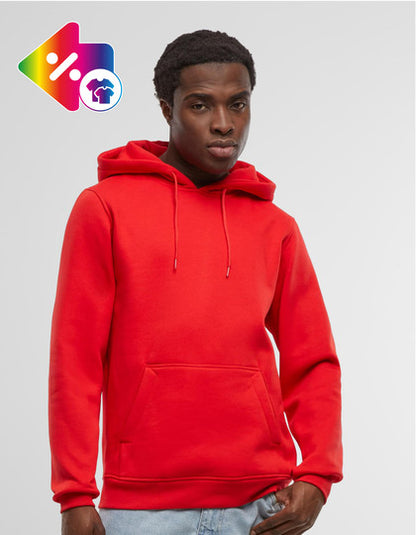 Build Your Brand Heavy Hoody BY011 – optional mit Wunschdruck